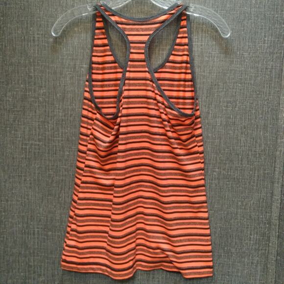 BCG Women's Athletic Workout Tank Top - Orange & Black Striped, Size S - Picture 3 of 4